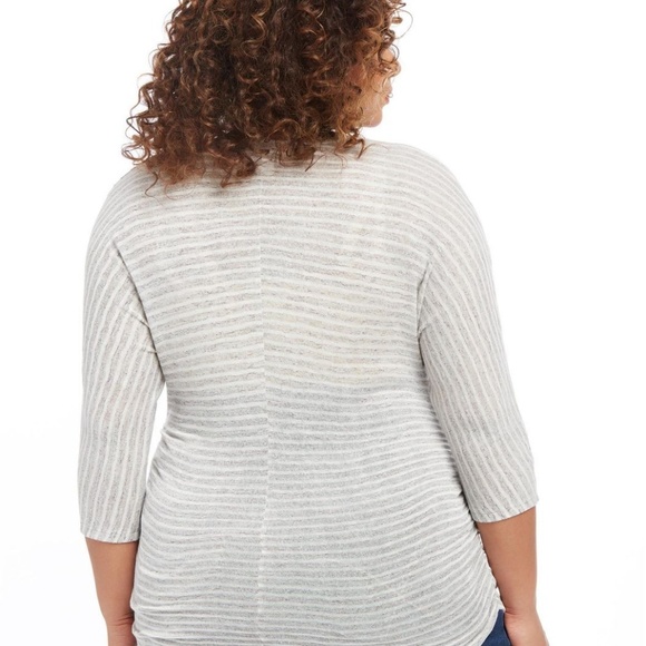 Motherhood Plus Size Striped Dolman Maternity Top - Picture 2 of 3